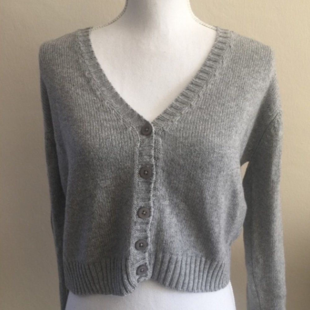 Gray Billie Brandy Melville Cardigan sweater